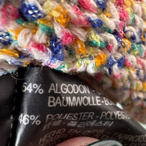 Zara Knit Women’s Rainbow Color Fleck Sweater V-Neck Medium‎ - Picture 7 of 8